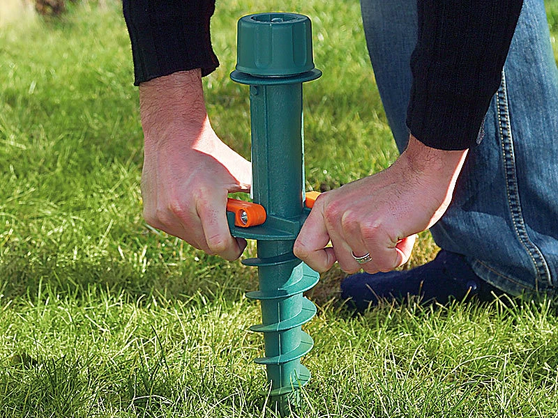 Royal Gardineer Sonnenschirmhalter:Universal-Sonnenschirmständer Mit Bodendübel, 2er-Set 9 Royal Gardineer Sonnenschirmhalter:Universal-Sonnenschirmständer Mit Bodendübel, 2er-Set – Bild 7
