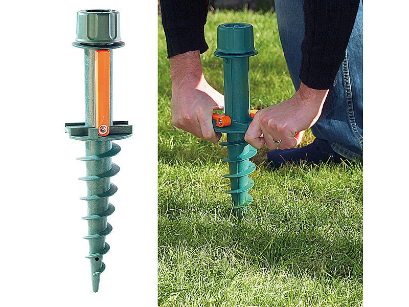 Royal Gardineer Sonnenschirmhalter:Universal-Sonnenschirmständer Mit Bodendübel, 2er-Set 6 Royal Gardineer Sonnenschirmhalter:Universal-Sonnenschirmständer Mit Bodendübel, 2er-Set – Bild 4