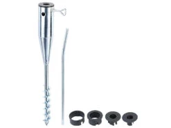 Royal Gardineer Sonnenschirm-Halterung:2er-Set Universal Stahl-Sonnenschirmständer Mit Bodendübel, Ø Bis 66mm -Rosenstein & Söhne Shop nc2170 7 1