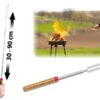 Infactory Grillstab:Teleskop-Grillspieß & -Gabel Mit Holzgriff, Ausziehbar Von 30 - 90 Cm -Rosenstein & Söhne Shop nc3072 3