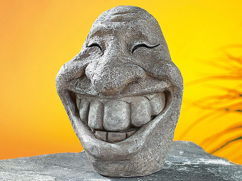 Royal Gardineer Gesicht:Steingesicht "Smiley" Im Freundlichen 2er-Set, 21 Cm Hoch 4 Royal Gardineer Gesicht:Steingesicht "Smiley" Im Freundlichen 2er-Set, 21 Cm Hoch – Bild 2