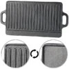 Rosenstein & Söhne Gusseisen Grillplatten:Gusseiserne Wende-Grillplatte Für Ofen, Herd & Grill, 46 X 23 Cm