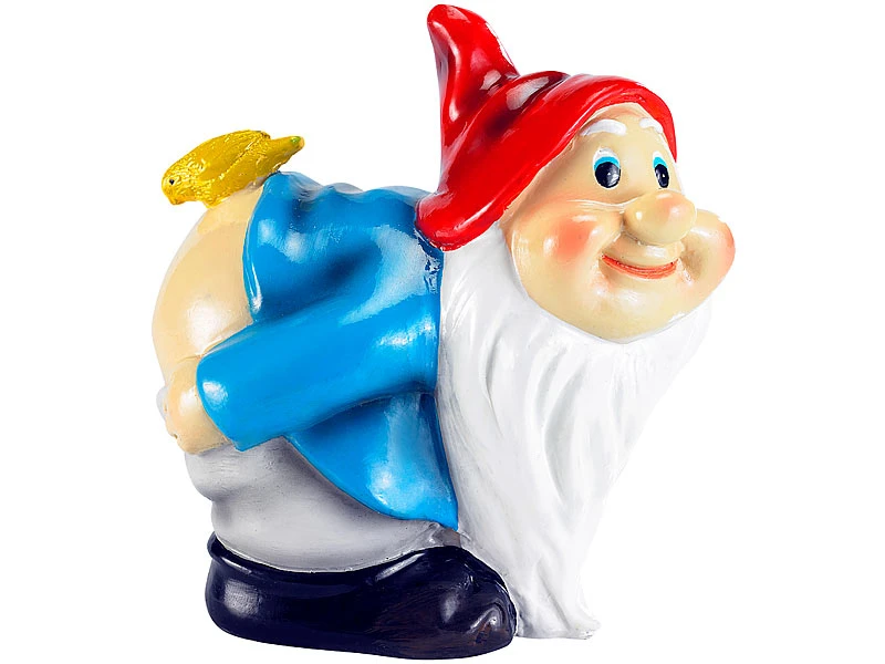 Lunartec Zwerg:Kleiner Gartenzwerg "Malik", 14,5 Cm 3 Lunartec Zwerg:Kleiner Gartenzwerg "Malik", 14,5 Cm