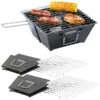 PEARL Klappgrill:2er-Set Flach Zusammenklappbare Kohle-Grills, Grillfläche Je Ca. 24,5 -Rosenstein & Söhne Shop nc9348 9