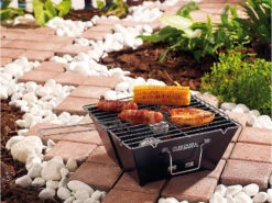 PEARL Faltgrill:Flach Zusammenklappbarer Kohle-Grill, Grillfläche Ca. 24,5 X 24 Cm -Rosenstein & Söhne Shop nx1404 6 1