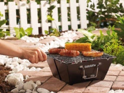 PEARL Klappgrill:2er-Set Flach Zusammenklappbare Kohle-Grills, Grillfläche Je Ca. 24,5 -Rosenstein & Söhne Shop nx1404 7