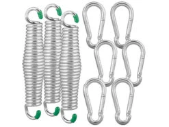 Semptec Zugfeder:3er-Set Schwingfedern Für Hängesessel & -matte, 6 Karabiner, Bis 120kg