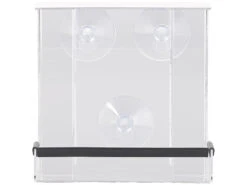 Royal Gardineer Futterhäuschen:2er-Set Vogel-Futterhäuser Aus Acryl, Je 2 Silos, Saugnapf-Befestigung -Rosenstein & Söhne Shop nx3209 2 1