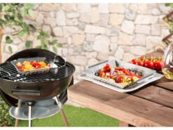 Rosenstein & Söhne Grillschale Gemüse:2er-Set Edelstahl-Grill-Schalen Für Gemüse Und Kleines Grillgut, 1 Mm -Rosenstein & Söhne Shop nx3730 3