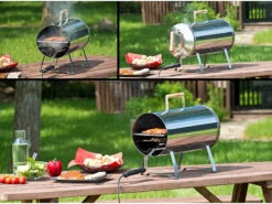 Rosenstein & Söhne Tischräucherofen:Elektro-Tisch-Räucherofen & Smoker, Edelstahl, 1.100 Watt, Bis 250 °C -Rosenstein & Söhne Shop nx3773 15