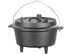 Rosenstein & Söhne Dutch Ofen:Dutch Oven Aus Gusseisen Mit Standfüßen, 2in1-Deckel & -Pfanne, 3 L -Rosenstein & Söhne Shop nx4769 0
