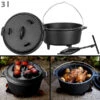 Rosenstein & Söhne Dutch Ofen:Dutch Oven Aus Gusseisen Mit Standfüßen, 2in1-Deckel & -Pfanne, 3 L -Rosenstein & Söhne Shop nx4769 12