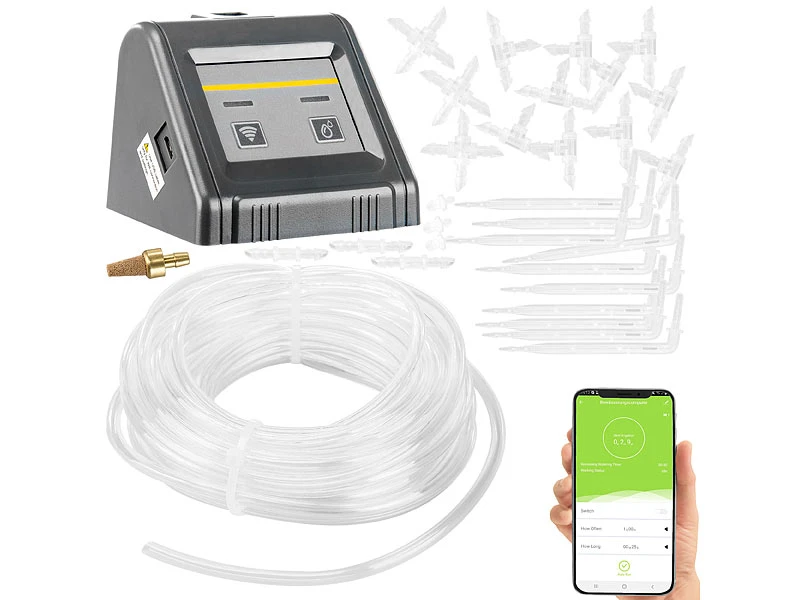 Royal Gardineer Urlaubsbewässerung:Automatische WLAN-Bewässerungsanlage BWC-20.app Für 10 Topfpflanzen 4 Royal Gardineer Urlaubsbewässerung:Automatische WLAN-Bewässerungsanlage BWC-20.app Für 10 Topfpflanzen – Bild 2