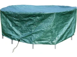 Royal Gardineer Abdeckplane Trampolin:Gewebe-Abdeckplane Für Runde Gartentische, 210 X 76 Cm (Ø X H)