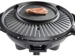 Rosenstein & Söhne Grill:5in1-Elektro-Kugelgrill Mit Temperaturregler Und Zubehör, 1.500 W