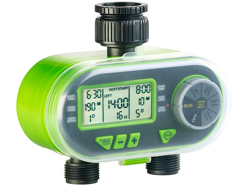 Royal Gardineer Bewässerungsautomat:Digitaler Bewässerungscomputer Mit Display, 2 Anschlüssen, Regensensor 8 Royal Gardineer Bewässerungsautomat:Digitaler Bewässerungscomputer Mit Display, 2 Anschlüssen, Regensensor – Bild 6