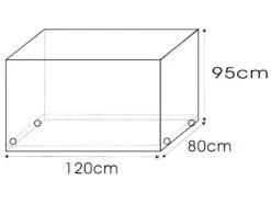 Royal Gardineer Gartensofa Abdeckung:Gewebe-Abdeckplane 2er-Lounge-Gartensofa, 120 X 95 X 80 Cm, 110 G/m² -Rosenstein & Söhne Shop nx5401 1