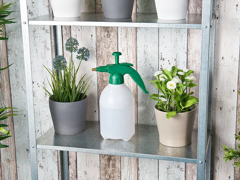 PEARL Pumpflasche Garten:3er-Set Pump-Drucksprüher Mit Messingdüse Und Sicherheitsventil, 1,5 L 6 PEARL Pumpflasche Garten:3er-Set Pump-Drucksprüher Mit Messingdüse Und Sicherheitsventil, 1,5 L – Bild 4