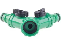 Royal Gardineer Gartenschlauch Verteiler:2-Wege-Wasserhahn-Adapter Mit 2 Ventilen Für Gartenschläuche, 3er-Set -Rosenstein & Söhne Shop nx5849 2 1