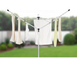 Royal Gardineer Wäscheständer:4-Arm-Wäschespinne Aus Aluminium, 60 Meter Wäscheleine, Mit Bodenanker -Rosenstein & Söhne Shop nx6055 7