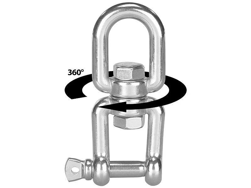 Semptec Wirbel:Drehwirbel Für Hängesessel, Aus Rostfreiem Edelstahl, Bis 500 Kg 3 Semptec Wirbel:Drehwirbel Für Hängesessel, Aus Rostfreiem Edelstahl, Bis 500 Kg