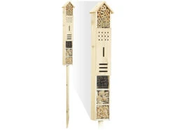 Royal Gardineer Bienenhotel:Insektenhotel "Flip" Mit Erdspieß Als Nisthilfe Für Nützlinge, 160 Cm