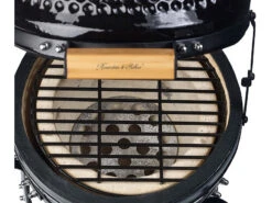 Rosenstein & Söhne Keramikgrill:2in1-Kamado-Keramik-Kugelgrill & Smoker, Thermometer, Lüftung, Ø 27 Cm -Rosenstein & Söhne Shop nx6826 0