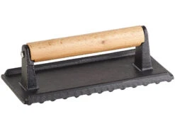 Rosenstein & Söhne Grillpresse:2er-Set BBQ-Fleischbeschwerer & Burgerpressen, Emailliertes Gusseisen -Rosenstein & Söhne Shop nx6829 0 1