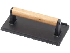 Rosenstein & Söhne Grillpresse:2er-Set BBQ-Fleischbeschwerer & Burgerpressen, Emailliertes Gusseisen -Rosenstein & Söhne Shop nx6829 2 1