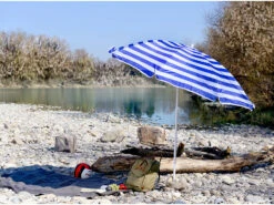 Royal Gardineer Strandschirm:2-teiliger Sonnenschirm Mit Sonnenschutz UV30+ Und Tasche, Ø 160 Cm -Rosenstein & Söhne Shop nx6974 9 1