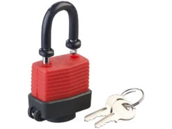 AGT Fahrradschloss Stahlseil:Wetterfestes Profi-Stahlseil Mit Vorhängeschloss, Ummantelt, 5m, Ø 1cm -Rosenstein & Söhne Shop nx7098 1 1