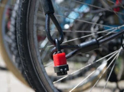 AGT Fahrradschloss Kabel:2er Pack Wetterfestes Profi-Stahlseil Mit Vorhängeschloss, 5m, Ø 1cm -Rosenstein & Söhne Shop nx7098 4