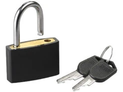 AGT Fahrradschloss:Wetterfestes Stahlseil Mit Vorhängeschloss, Ummantelt, 3 M, Ø 0,4 Cm -Rosenstein & Söhne Shop nx7099 1