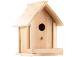 Royal Gardineer Vogelhäuschen:Nistkasten-Bausatz Aus Echtholz, Mit Balkon Und 6-teiligem Farben-Set -Rosenstein & Söhne Shop nx7501 0