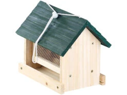 Royal Gardineer Vogelhaus Bausatz:Vogel-Futterhaus-Bausatz, Mit Silo, Echtholz, Zum Aufhängen, 11-teilig -Rosenstein & Söhne Shop nx7880 1