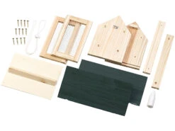 Royal Gardineer Vogelhaus Bausatz:Vogel-Futterhaus-Bausatz, Mit Silo, Echtholz, Zum Aufhängen, 11-teilig -Rosenstein & Söhne Shop nx7880 5