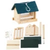 Royal Gardineer Vogelhaus Bausatz:Vogel-Futterhaus-Bausatz, Mit Silo, Echtholz, Zum Aufhängen, 11-teilig -Rosenstein & Söhne Shop nx7880 6