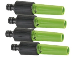 Royal Gardineer Schlauchspritze:4er-Set Regulier-Spritzdüsen Für Gartenschläuche M. Klicksystem