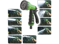 Royal Gardineer Gartenbrause:Brause Für Gartenschläuche Mit 9 Wasserstrahl-Einstellungen