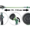 Royal Gardineer Giesstab:Teleskop-Gießstab, 9 Sprühfunktionen, Regelbarer Wasserfluss, 110 Cm