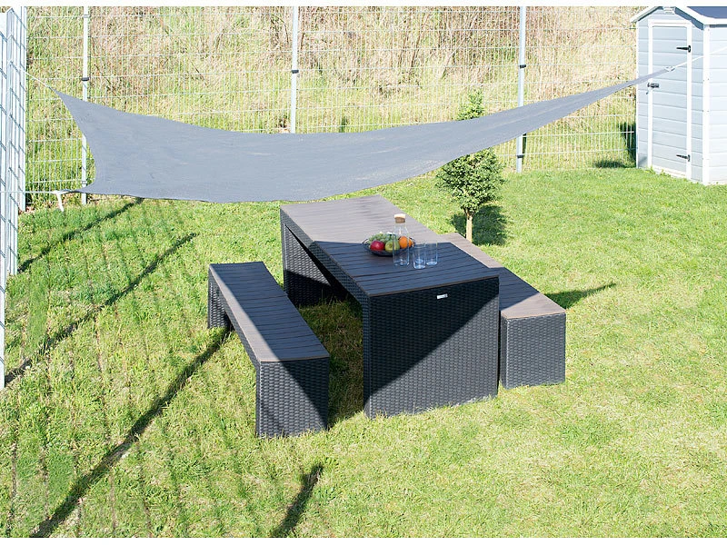 Royal Gardineer UV-Sonnen-Schutze:Sonnensegel Für Terrasse Und Garten, Dreieckig, 3 X 3 X 3 M, Grau 4 Royal Gardineer UV-Sonnen-Schutze:Sonnensegel Für Terrasse Und Garten, Dreieckig, 3 X 3 X 3 M, Grau – Bild 3