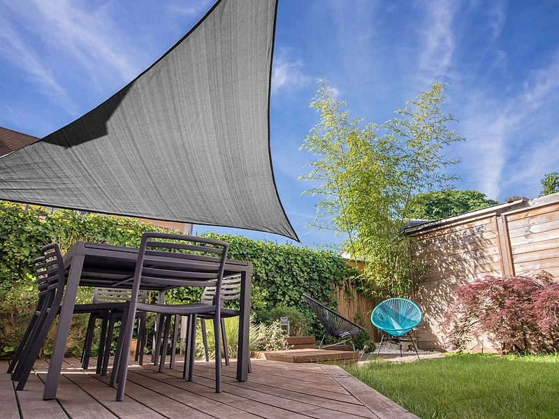 Royal Gardineer UV-Sonnen-Schutze:Sonnensegel Für Terrasse Und Garten, Dreieckig, 3 X 3 X 3 M, Grau 5 Royal Gardineer UV-Sonnen-Schutze:Sonnensegel Für Terrasse Und Garten, Dreieckig, 3 X 3 X 3 M, Grau – Bild 4