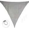 Royal Gardineer UV-Sonnen-Schutz:Sonnensegel Für Terrasse Und Garten, Dreieckig, 3 X 3 X 4,25 M, Grau