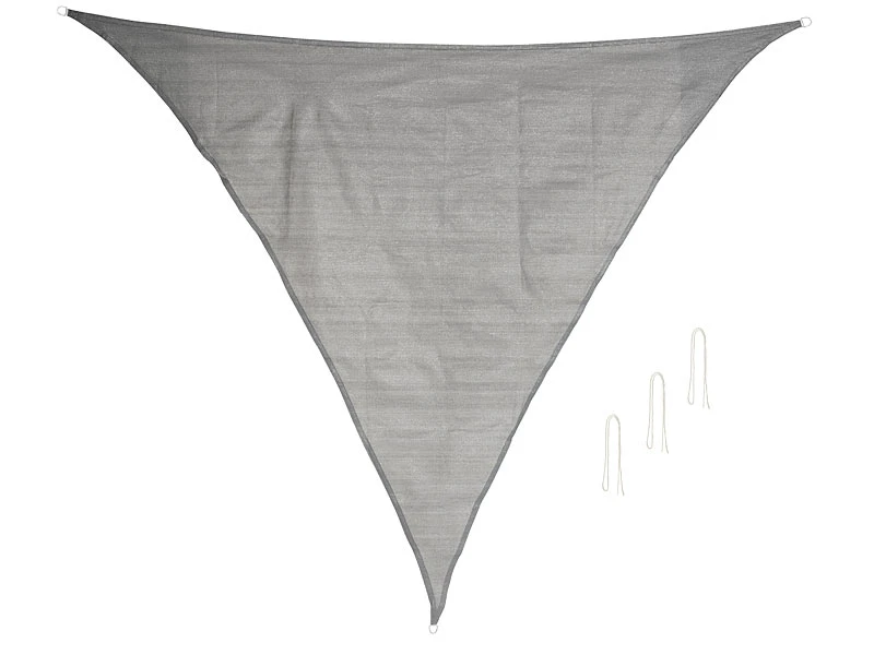 Royal Gardineer UV-Sonnen-Schutz:Sonnensegel Für Terrasse Und Garten, Dreieckig, 3 X 3 X 4,25 M, Grau 4 Royal Gardineer UV-Sonnen-Schutz:Sonnensegel Für Terrasse Und Garten, Dreieckig, 3 X 3 X 4,25 M, Grau – Bild 2