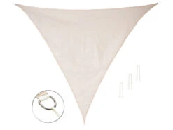 Royal Gardineer Sonnendach Terrasse:Sonnensegel Für Terrasse Und Garten, Dreieckig, 3 X 3 X 3 M, Taupe