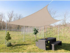 Royal Gardineer Sonnensegel Wohnwagen:Sonnensegel Für Balkon, Terrasse & Garten, Rechteckig, 3 X 4 M, Taupe -Rosenstein & Söhne Shop nx9724 5