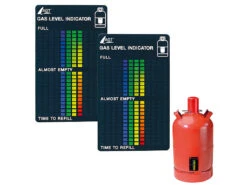 AGT Gasstandanzeige:2er-Set Gasstand-Anzeiger Für Gasflaschen, 22-stufige Skala