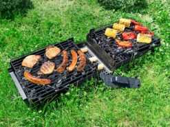 Rosenstein & Söhne Koffergrill Holzkohle:Klappbarer Picknick-Koffer-Grill Mit Hitzeschutz -Rosenstein & Söhne Shop pv8665 4