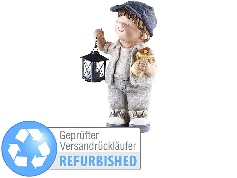 Royal Gardineer Handbemalte Deko-Figur "Klein-Willy" Mit Laterne Versandrückläufer 3 Royal Gardineer Handbemalte Deko-Figur "Klein-Willy" Mit Laterne Versandrückläufer