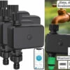 Royal Gardineer Magnetventil Bluetooth:4er-Set Programmierbarer Bewässerungscomputer Mit Bluetooth 5 & App